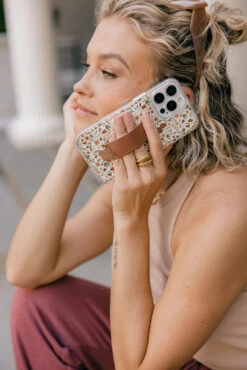 Floral Wallet Phone Case with Finger Strap & Kickstand - Harvest Fields -ROOLEE FASHION SHOP 7W4A5026