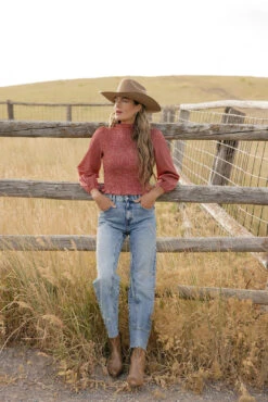 Red Smocked Long Sleeve Blouse with Puff Sleeves - Prairie Style Top 13 Red Smocked Long Sleeve Blouse with Puff Sleeves - Prairie Style Top -ROOLEE FASHION SHOP 7W4A5080 92610e9a cfa2 4c64 9984 b0a582b2ca72