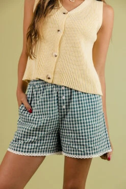 Festive Gingham Christmas Pajama Shorts for Women with Lace Trim -ROOLEE FASHION SHOP 7W4A5114 7a3405f7 23ff 4bb6 8903 e7b7aa159d27