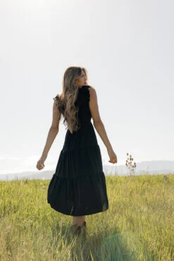 Smocked Flutter Sleeve Dress - High-Comfort Summer Bodice Dress -ROOLEE FASHION SHOP 7W4A5131 98e655c6 057f 4eed 9bfa 62a156020e85