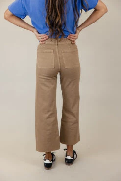 Skyler High Rise Wide Leg Pants with Raw Edge Hem -ROOLEE FASHION SHOP 7W4A5137