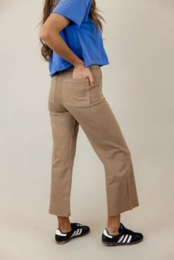 Skyler High Rise Wide Leg Pants with Raw Edge Hem -ROOLEE FASHION SHOP 7W4A5142