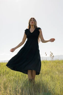 Smocked Flutter Sleeve Dress - High-Comfort Summer Bodice Dress -ROOLEE FASHION SHOP 7W4A5143 6d14f011 5bff 4ef9 a2dd 1de0297b2f5b