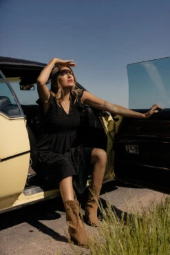 Smocked Flutter Sleeve Dress - High-Comfort Summer Bodice Dress -ROOLEE FASHION SHOP 7W4A5153 41d13f97 2bd1 4eae a344 96b9416e7816