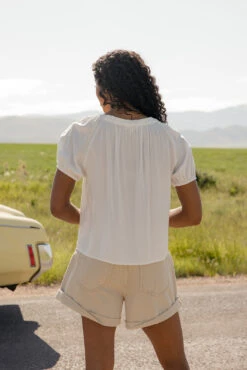 Elegant Bow Tie Blouse with Gathered Neckline - Versatile Summer Top 15 Elegant Bow Tie Blouse with Gathered Neckline - Versatile Summer Top -ROOLEE FASHION SHOP 7W4A5175 57a4e72e 04d4 4353 aa72 6174dccd39f1