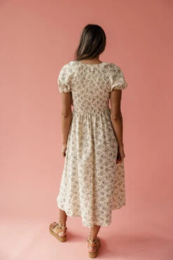 Floral Puff Sleeve Mini Dress with Pockets & Shirred Bodice -ROOLEE FASHION SHOP 7W4A5179