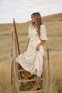 Floral Tiered Midi Dress with Pockets and Tie Waist -ROOLEE FASHION SHOP 7W4A5182 d52981d2 37d0 4e61 a544 cbe0fb4776d1