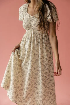 Floral Puff Sleeve Mini Dress with Pockets & Shirred Bodice -ROOLEE FASHION SHOP 7W4A5210