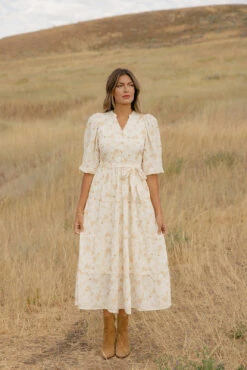 Floral Tiered Midi Dress with Pockets and Tie Waist -ROOLEE FASHION SHOP 7W4A5222 62a2c5a6 1dfc 433d a289 9a9c3ce383ae