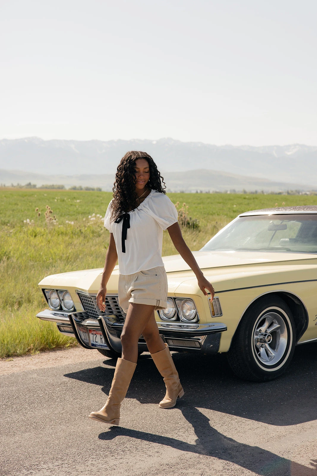 Elegant Bow Tie Blouse with Gathered Neckline - Versatile Summer Top 6 Elegant Bow Tie Blouse with Gathered Neckline - Versatile Summer Top - Image 4