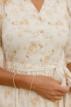 Chunky Gold Beaded Bracelet - Darcy Large Statement Jewelry -ROOLEE FASHION SHOP 7W4A5253 1