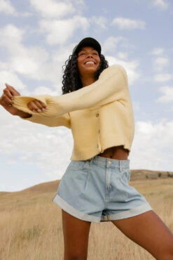 The Buttercream Soft Knit Cardigan with Contrast Trim -ROOLEE FASHION SHOP 7W4A5273