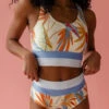 High Support Racerback Swim Crop Top - UPF 50 Recycled Fabric -ROOLEE FASHION SHOP 7W4A5291