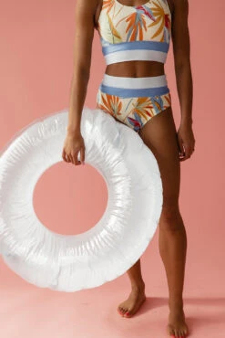 High Support Racerback Swim Crop Top - UPF 50 Recycled Fabric -ROOLEE FASHION SHOP 7W4A5310