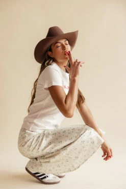 Floral Satin Midi Skirt - Flowy Romantic Print with Elastic Waist 14 Floral Satin Midi Skirt - Flowy Romantic Print with Elastic Waist -ROOLEE FASHION SHOP 7W4A5328