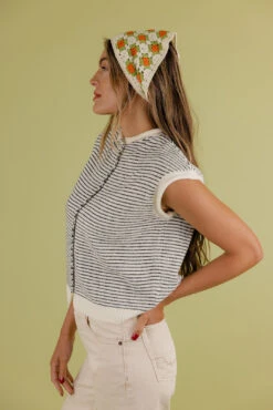 Crochet Hair Scarf - Boho Granny Square Bandana with Straps -ROOLEE FASHION SHOP 7W4A5340