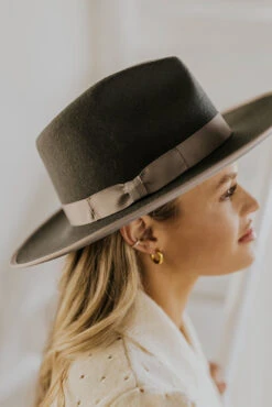 Gigi Pip The Monroe Hat - Classic Wool Rancher Fedora -ROOLEE FASHION SHOP 7W4A5383