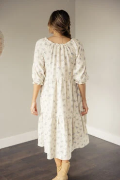 Floral Gauze Midi Dress with Tiered Skirt and Pockets -ROOLEE FASHION SHOP 7W4A5445 4d1b9973 6be6 4ce9 bd26 8164614cf55f