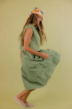 Mandarin Collar Button Blouse - Elegant Cap Sleeve Top -ROOLEE FASHION SHOP 7W4A5465