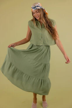 Mandarin Collar Button Blouse - Elegant Cap Sleeve Top