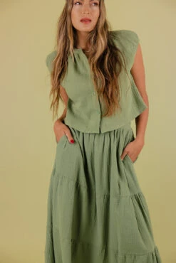 Mandarin Collar Button Blouse - Elegant Cap Sleeve Top -ROOLEE FASHION SHOP 7W4A5492 3ffa18c1 1482 4d80 a5ee ad543c6cb457