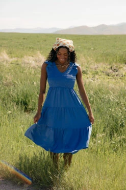 Smocked Flutter Sleeve Dress - High-Comfort Summer Bodice Dress -ROOLEE FASHION SHOP 7W4A5492 c61a6837 6952 44c5 9f69 99d468cfdc15