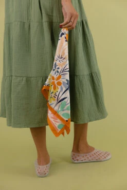 Vibrant Citrus Silky Hair Scarf & Versatile Fashion Accessory -ROOLEE FASHION SHOP 7W4A5510