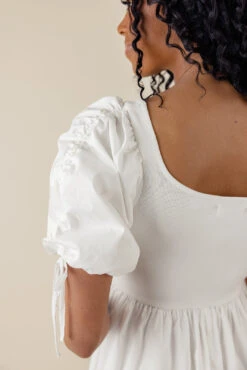 Crystal Clear Vintage Square Neck Puff Sleeve Dress with Drawstring Ties 17 Crystal Clear Vintage Square Neck Puff Sleeve Dress with Drawstring Ties -ROOLEE FASHION SHOP 7W4A5530