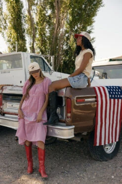 This Land Gingham Dress -ROOLEE FASHION SHOP 7W4A5760