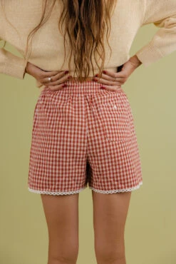 Festive Gingham Christmas Pajama Shorts for Women with Lace Trim -ROOLEE FASHION SHOP 7W4A5840 82cf8995 a2eb 4920 86b0 be5d91153165
