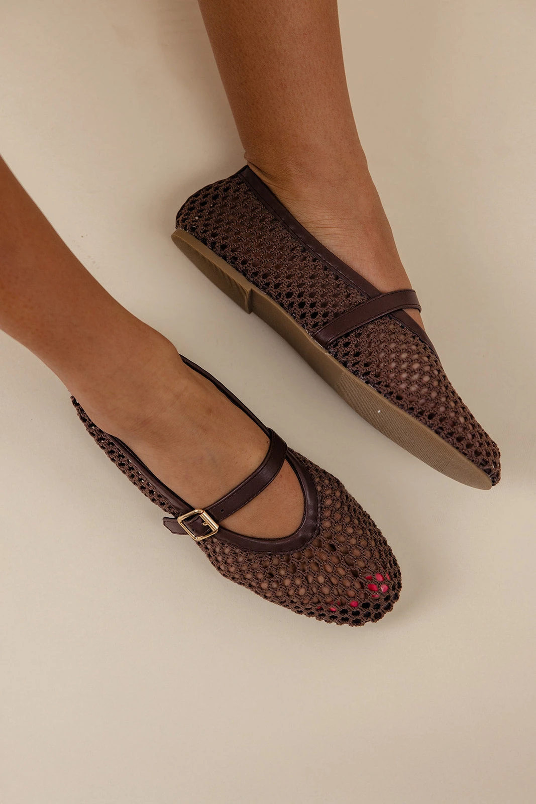 Matisse Nolita Ballet Flats - Vegan Fishnet Mary Jane Shoes 7 Matisse Nolita Ballet Flats - Vegan Fishnet Mary Jane Shoes - Image 5