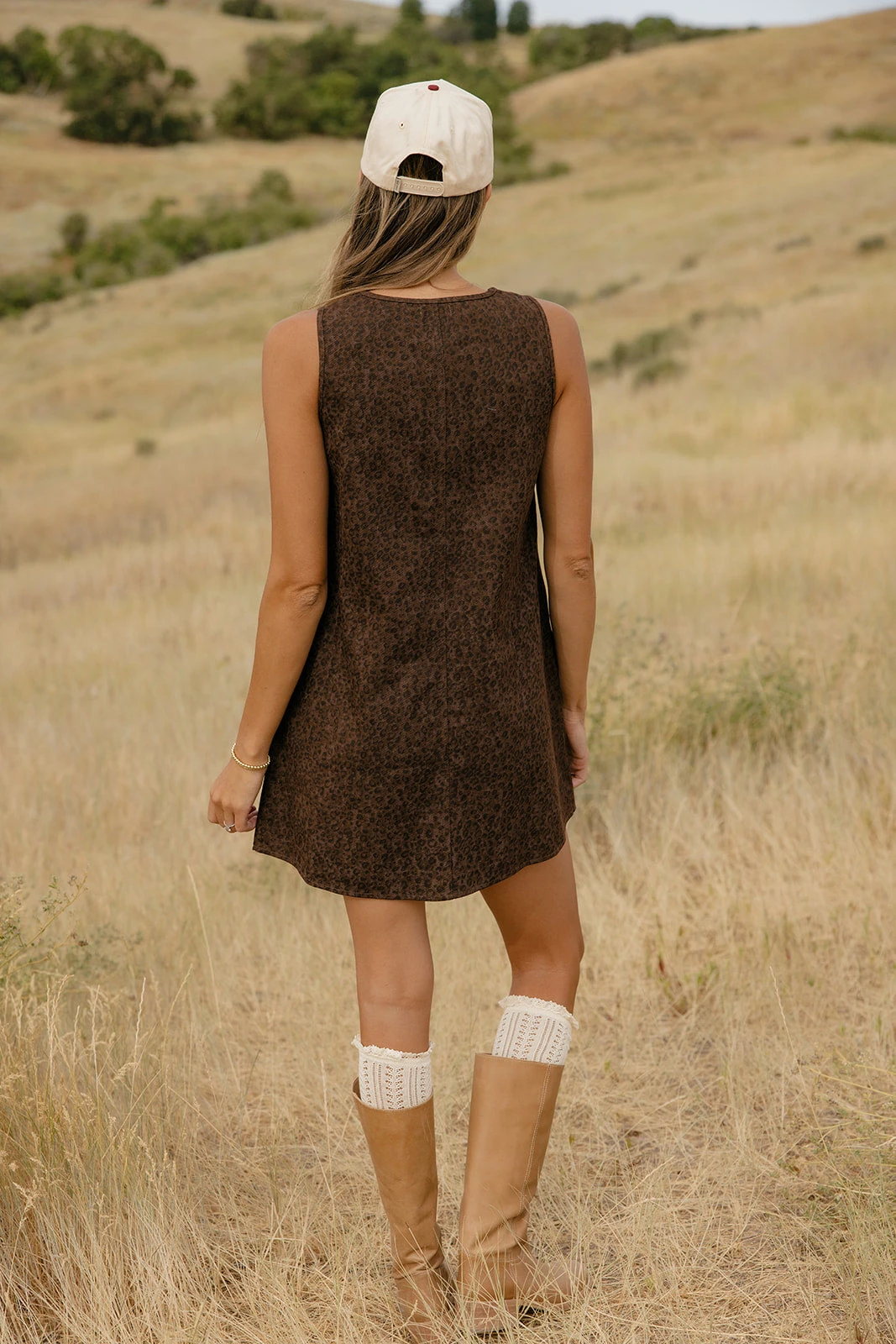 Leopard Print Denim Mini Dress - Button Front Tank Style 6 Leopard Print Denim Mini Dress - Button Front Tank Style - Image 4