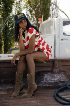 High-Rise Teddy Stripe Summer Shorts with Elastic Waistband -ROOLEE FASHION SHOP 7W4A5945 8ae14700 da37 4a7c a7e8 cbc432578132