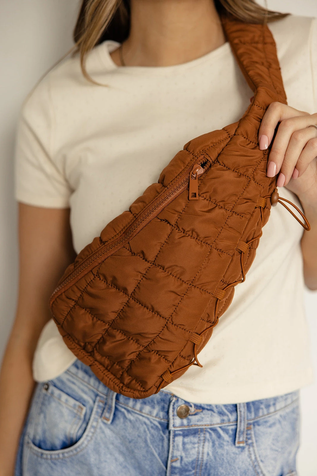 Quilted Sling Bag with Adjustable Strap - Mazie Collection 9 Quilted Sling Bag with Adjustable Strap - Mazie Collection - Image 7