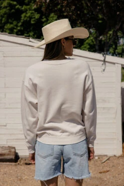 Western Rodeo Graphic Pullover - Oversized Terry-Lined Sweatshirt -ROOLEE FASHION SHOP 7W4A6003