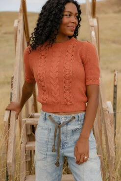 Be Cool Hazy Morning Cable Sweater -ROOLEE FASHION SHOP 7W4A6013