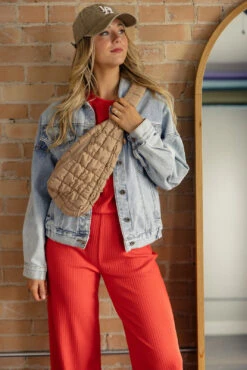 Quilted Sling Bag with Adjustable Strap - Mazie Collection 21 Quilted Sling Bag with Adjustable Strap - Mazie Collection -ROOLEE FASHION SHOP 7W4A6020