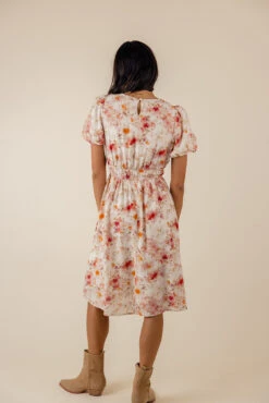 Floral Puff Sleeve Dress with Pockets and Elastic Waistband - Hestia -ROOLEE FASHION SHOP 7W4A6023 114a3829 db3f 45da a45a dc1c74a01cbb
