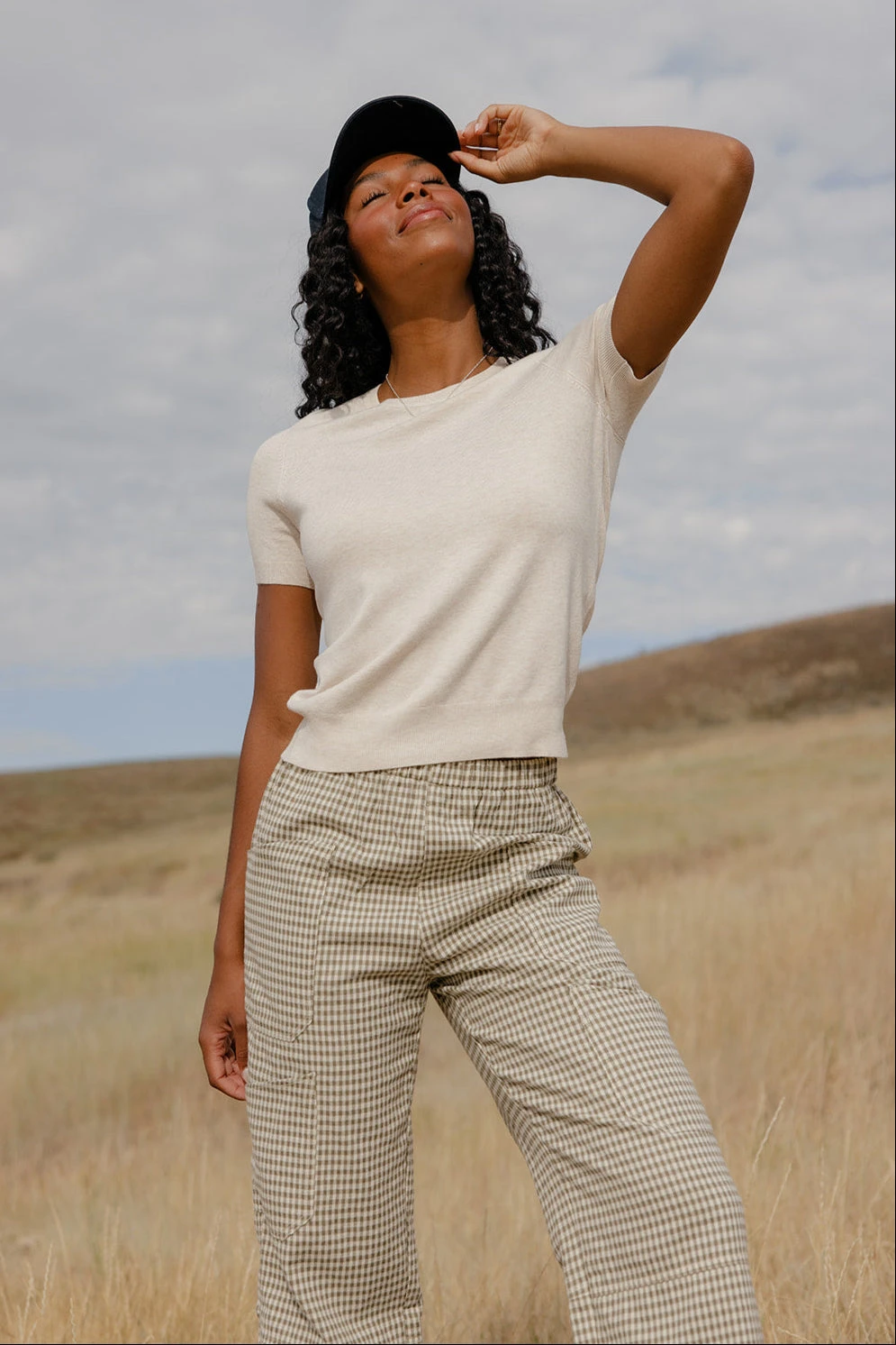 Be Cool Lunch Date Knit Tee - Soft Oatmeal Everyday Top 6 Be Cool Lunch Date Knit Tee - Soft Oatmeal Everyday Top - Image 4