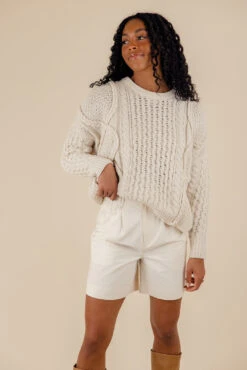 Let Me Be Pleated Bermuda Shorts with Elastic Waistband -ROOLEE FASHION SHOP 7W4A6068 9a1ce7a7 eadb 4cf6 a577 0b8dd5816aa9