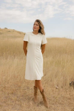 Ivory Lace Button Down Dress - Vintage Collared & Nursing Friendly -ROOLEE FASHION SHOP 7W4A6092 e025ca7b 9a36 455f a29f e5d06a84936e