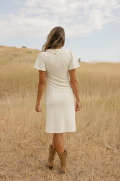 Ivory Lace Button Down Dress - Vintage Collared & Nursing Friendly -ROOLEE FASHION SHOP 7W4A6095 4626cff7 f2ac 4d8e 8f43 fa329c4e9373