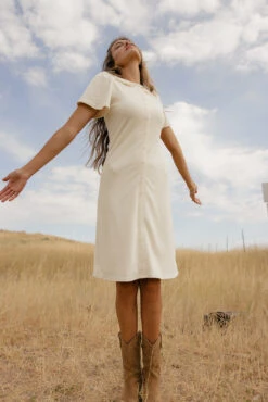 Ivory Lace Button Down Dress - Vintage Collared & Nursing Friendly -ROOLEE FASHION SHOP 7W4A6118 6065ce21 5fb4 4adf be51 cd45c13657c4