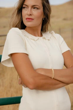 Dainty Gold Beaded Bracelet - Minimalist Stackable Jewelry -ROOLEE FASHION SHOP 7W4A6177 e974259c bcc5 4ec7 8255 7eb1f8cdc0cd