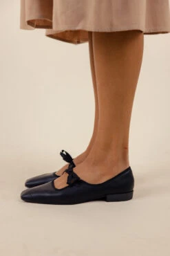 Square Toe Mary Jane Flats - Elegant Matte Bow Ballet Shoes -ROOLEE FASHION SHOP 7W4A6194