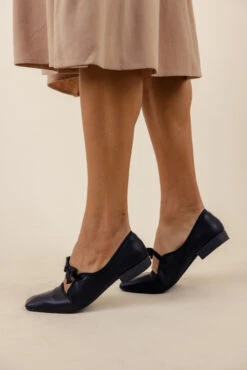Square Toe Mary Jane Flats - Elegant Matte Bow Ballet Shoes -ROOLEE FASHION SHOP 7W4A6198