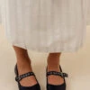Square Toe Ballet Flats with Adjustable Buckle Straps - Solana -ROOLEE FASHION SHOP 7W4A6257 websize