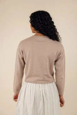 Chic Soft Button-Down Cardigan with Rolled Neckline -ROOLEE FASHION SHOP 7W4A6326