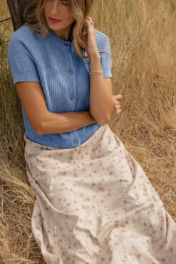 Dried Petals Midi Skirt -ROOLEE FASHION SHOP 7W4A6336