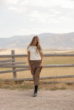 Leopard Print Maxi Skirt - Flowy Drawstring Waist Silky Long Skirt -ROOLEE FASHION SHOP 7W4A6458 1d2158d9 688e 4673 8328 f692dfa4ba22